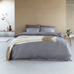 Dekbedovertrek 50% Katoen/Linnen Donker Grijs