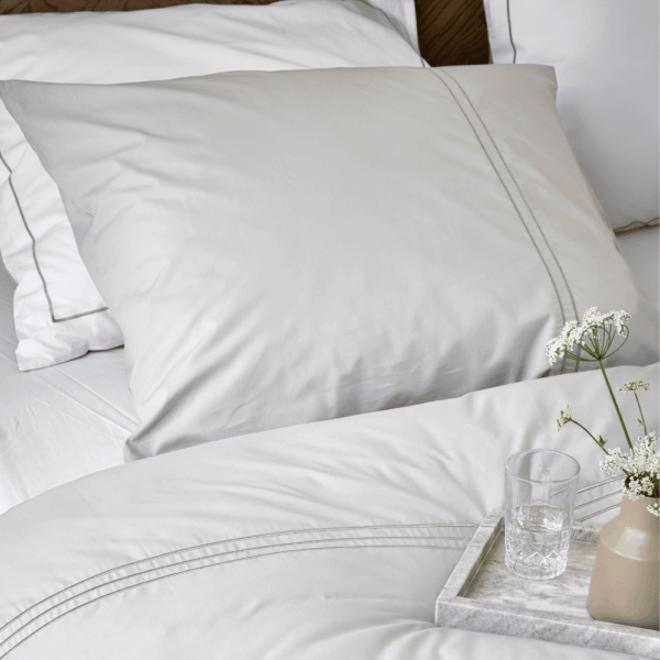 Dekbedovertrek 100% Egyptisch Katoen Effen Warm Grijs