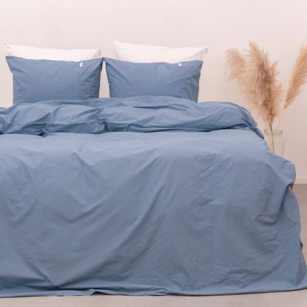 Town & Country Dekbedovertrek Austin Blauw Stonewashed 100% Gewassen Percal Katoen