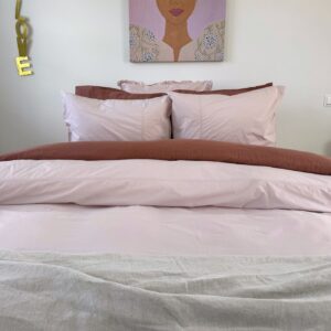 Town & Country Dekbedovertrek Austin Roze Stonewashed 100% Gewassen Percal Katoen