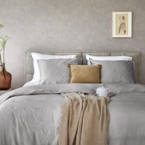 Dekbedovertrek 100% Gewassen Katoensatijn Ice Grey 300TC