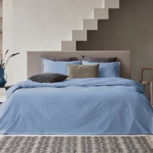 Dekbedovertrek 100% Egyptisch Katoen Effen Blauw