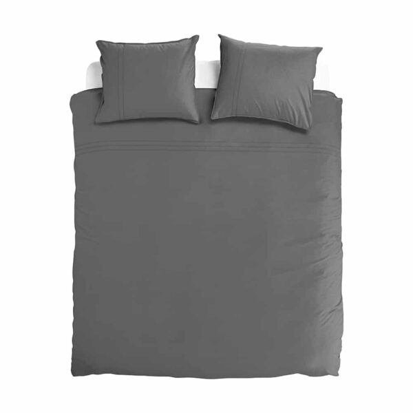 Dekbedovertrek 100% Egyptisch Katoen Effen Donker Grijs