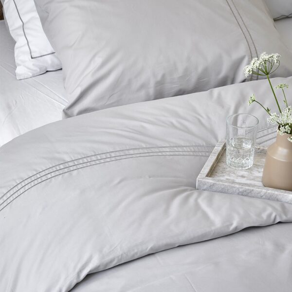 Dekbedovertrek 100% Egyptisch Katoen Effen Warm Grijs