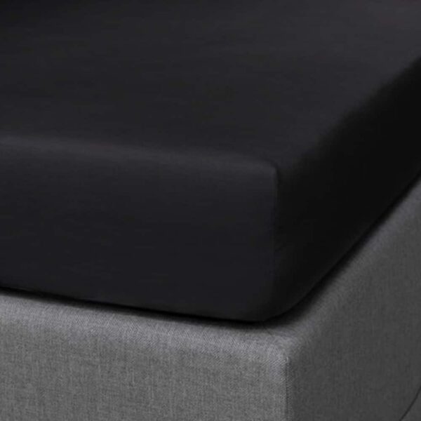 Dreamers Den Split Topper Hoeslaken Egyptisch Percale Katoen Zwart