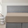 Dreamers Den Premium Jersey Elastan Hoeslaken Biologisch Katoen Taupe