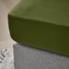 Dreamers Den Premium Jersey Elastan Hoeslaken Biologisch Katoen Olijfgroen