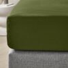 Dreamers Den Premium Jersey Elastan Hoeslaken Biologisch Katoen Olijfgroen