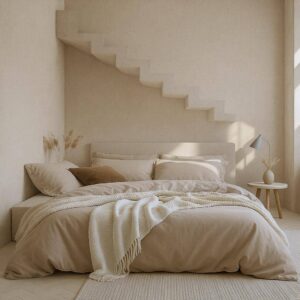 Dreamers Den Dekbedovertrek Half Linnen Naturel