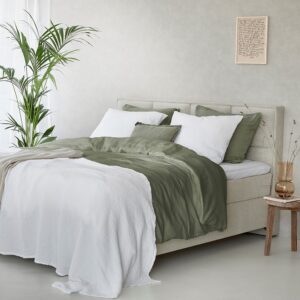 Dekbedovertrek 100% Katoen Mousseline Olijfgroen