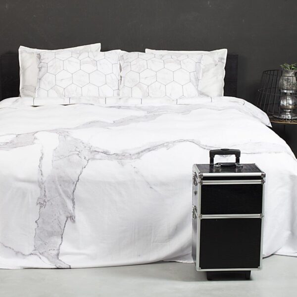 Venice 100% Katoen Satijn Carrara Marmer
