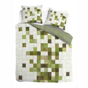 Venice Dekbedovertrek 100% Katoen Satijn Kubica groen