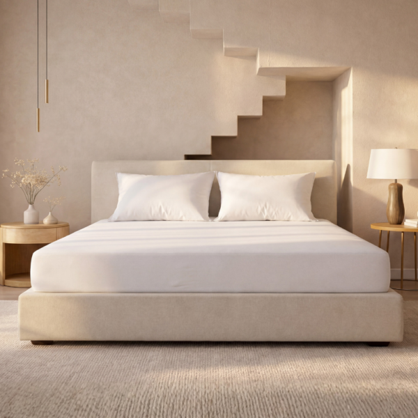 Dreamers Den Molton hoeslaken Wit 100% Biologisch Katoen