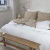 Town&Country Stonewashed Katoen Sprei – Carolina Wit